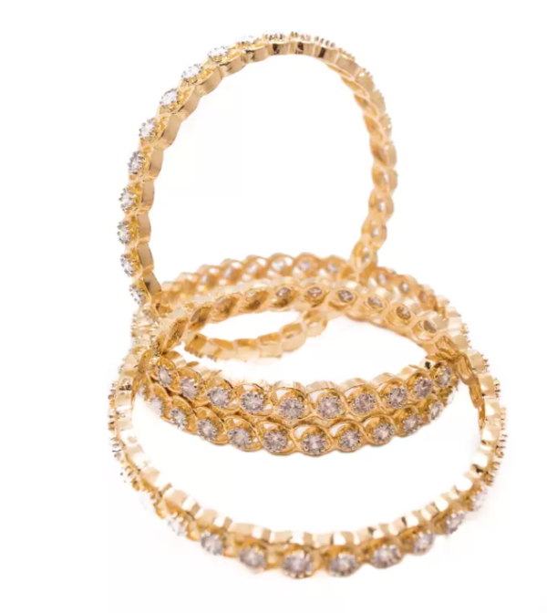 Gold  plated  zircon cubic Imp on  Bracelet - Image 4