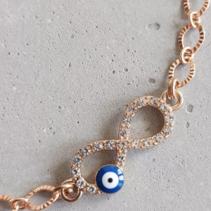 Cubic Glimmer Charm Bracelet infinity Bracelet