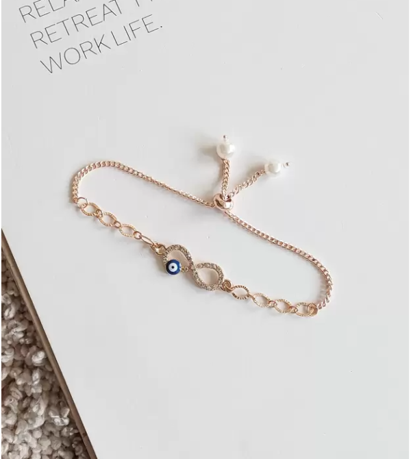 Cubic Glimmer Charm Bracelet infinity Bracelet - Image 3