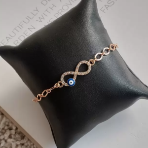 Cubic Glimmer Charm Bracelet infinity Bracelet
