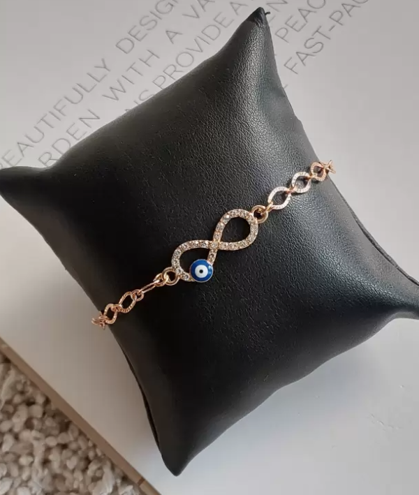 Cubic Glimmer Charm Bracelet infinity Bracelet