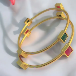 Crimson Gold Bangles – Bold and classic.