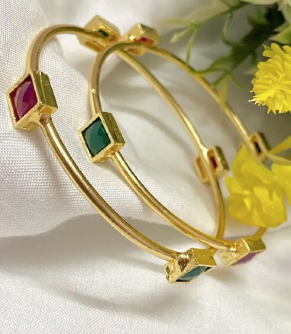 Crimson Gold Bangles – Bold and classic. - Image 4