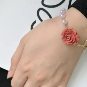 Rose, Pearl  bracelet