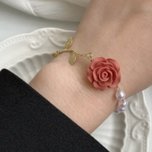 Rose, Pearl  bracelet