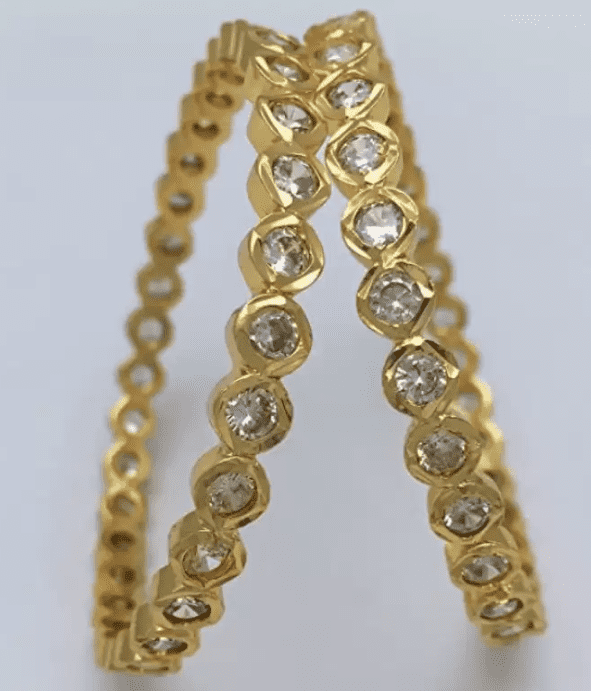 Gold  plated  zircon cubic Imp on  Bracelet