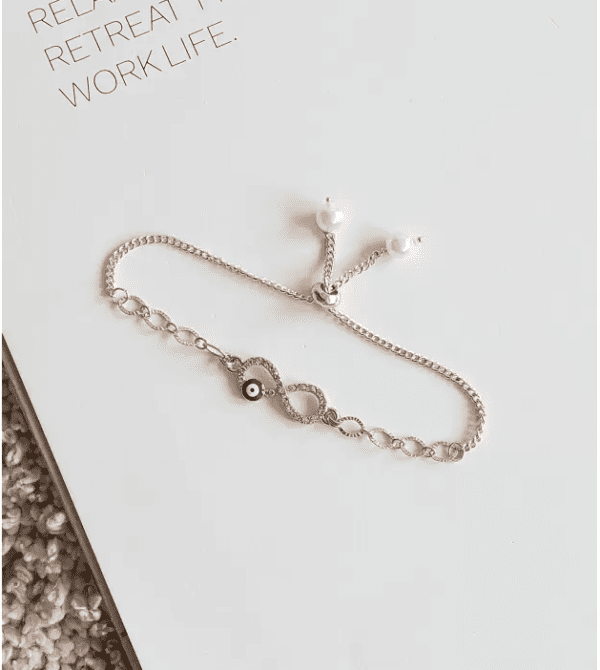 Cubic Glimmer Charm Bracelet infinity Bracelet - Image 3