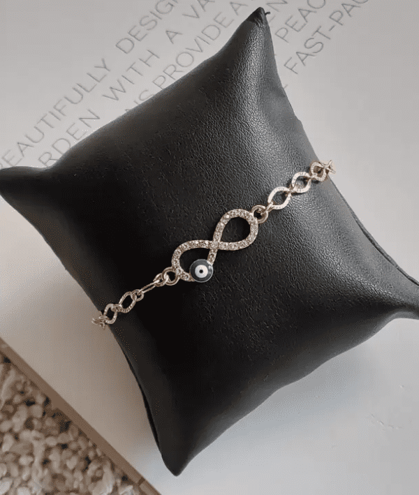 Cubic Glimmer Charm Bracelet infinity Bracelet